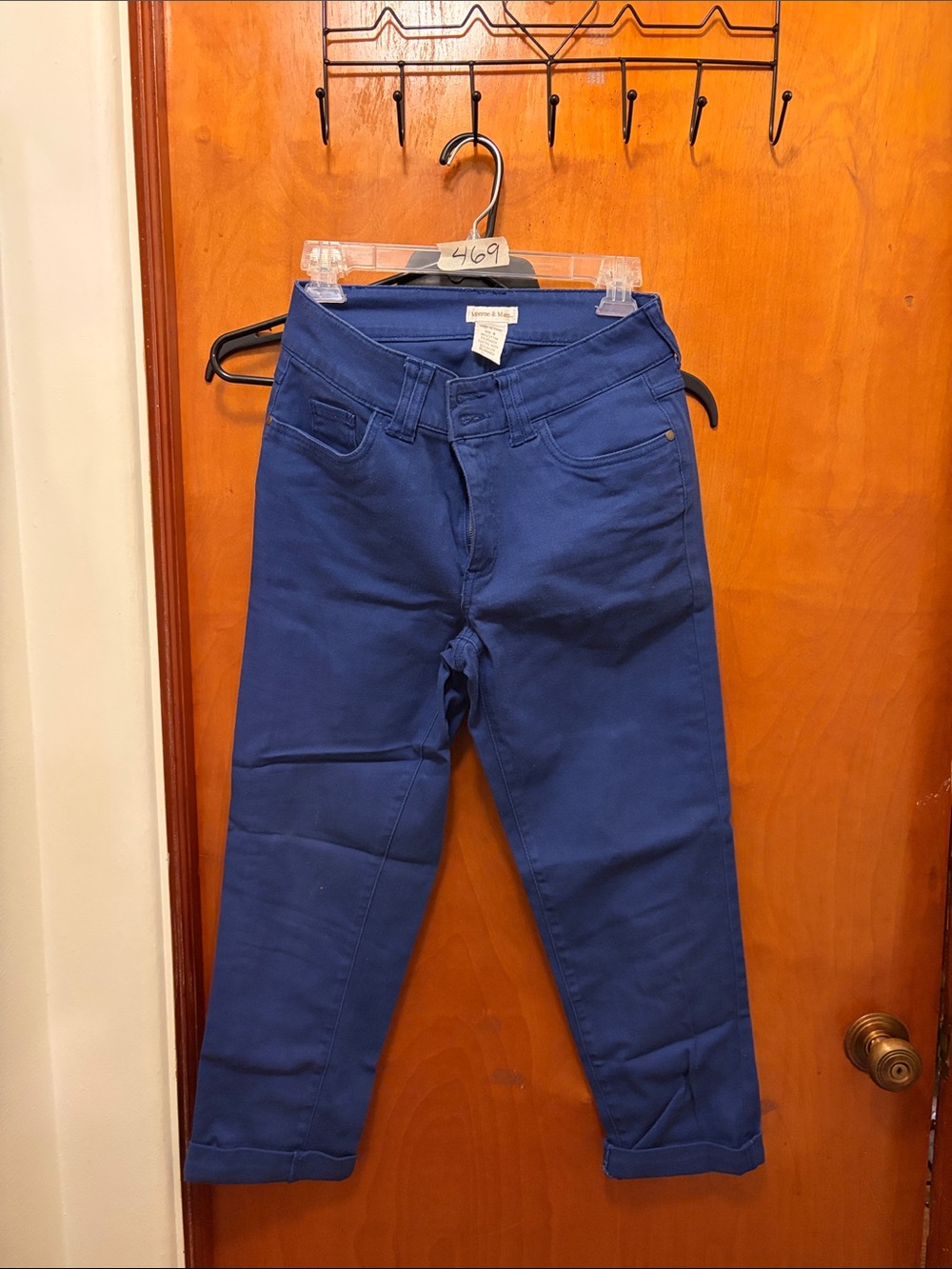 Monroe & Main Women's Cobalt Cropped Ankle Jeans